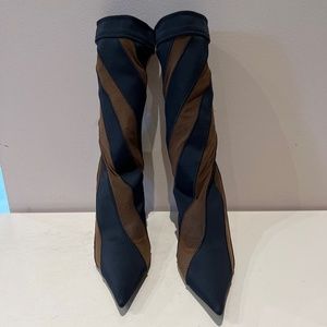 JIMMY CHOO/MUGLER SOCK ANKLE BOOT